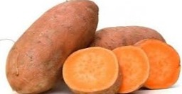 Zoete aardappelen oranje