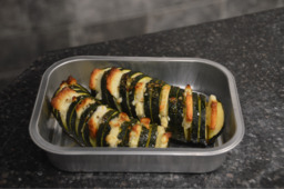 Courgette hasselback