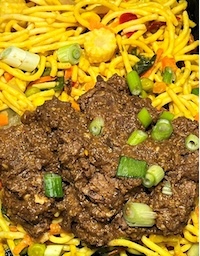 Noodels met rendang